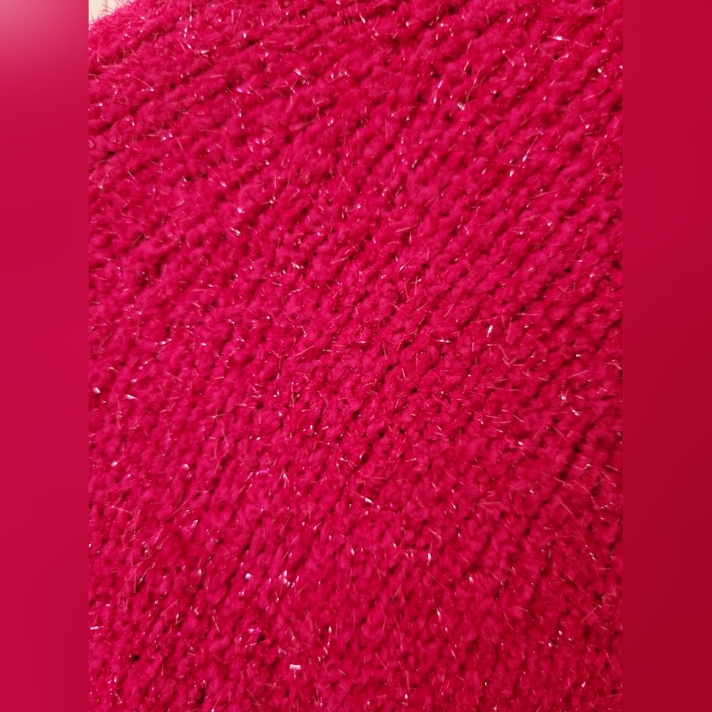 NWT Dana Buchman Pink Short Sleeve Pink Slight Glitter Sweater Sz M - Picture 3 of 5